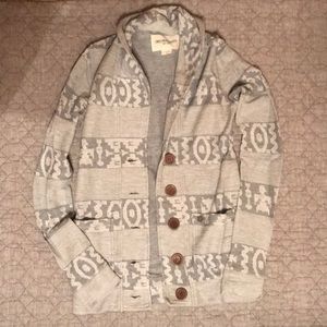 Gray Cardigan Sweater